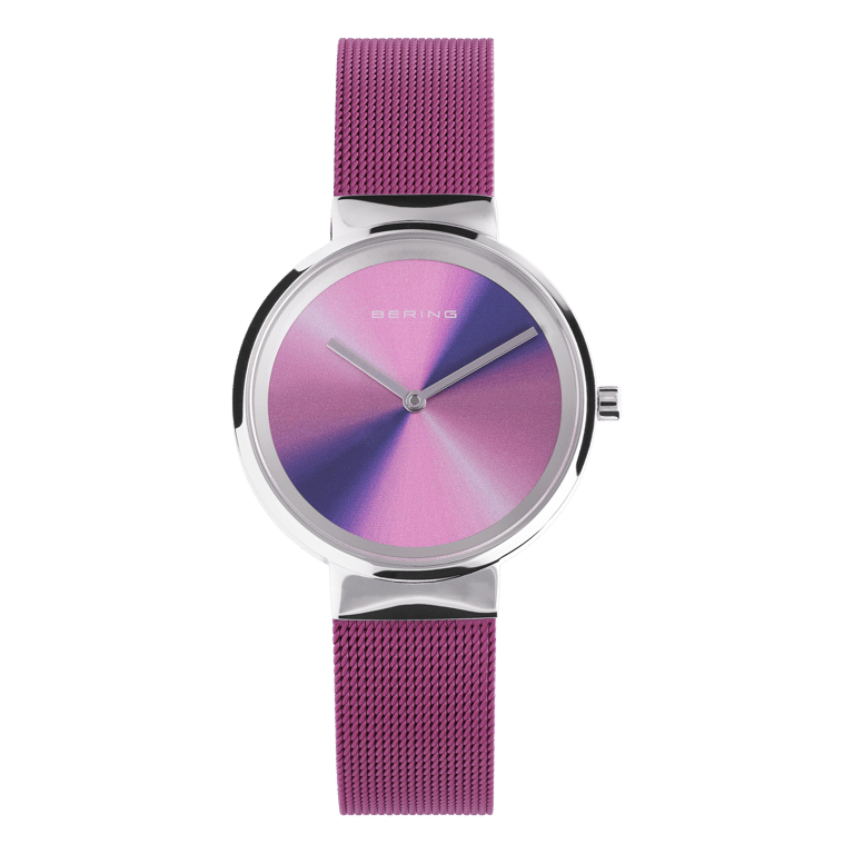 Bering Uhr mit Armband aus Mesh, Lila, 19031-909