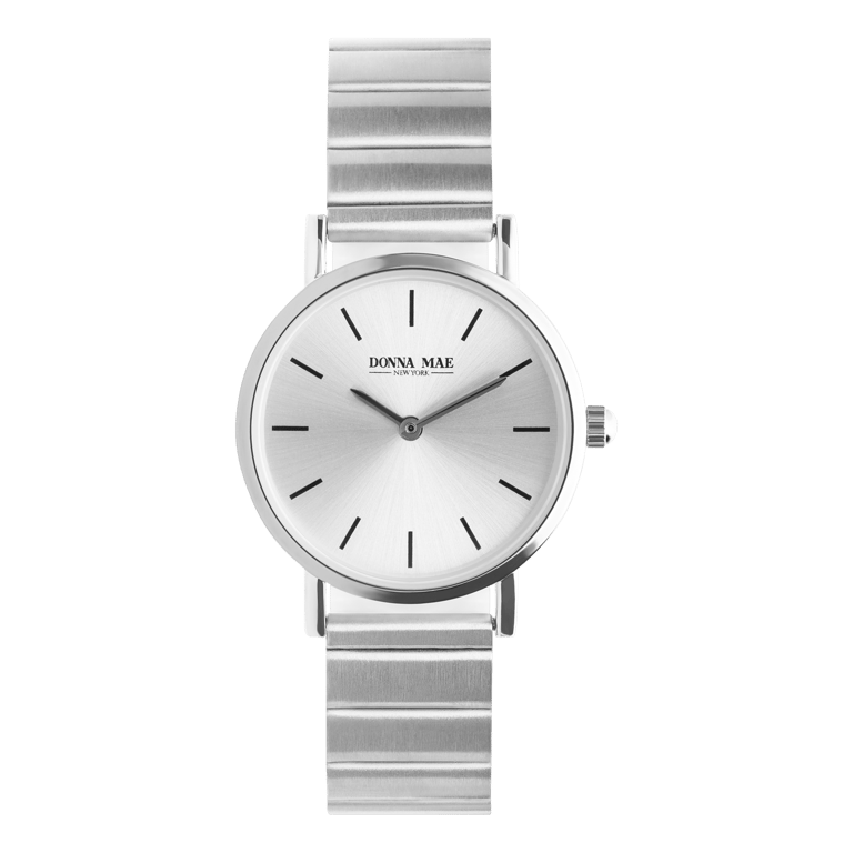 Donna Mae horloge zilverkleurig