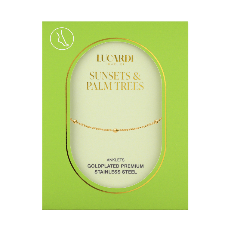 Stalen goldplated enkelbandje voor dames