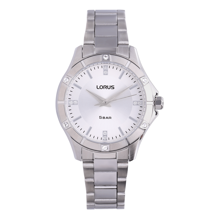 Lorus dameshorloge staal zilver zirkonia RG279XX9