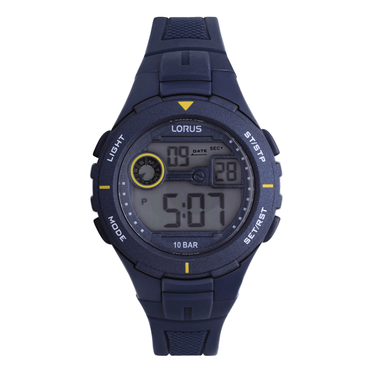Lorus Digitaluhr mit Silikonarmband, Blau, R2383PX9