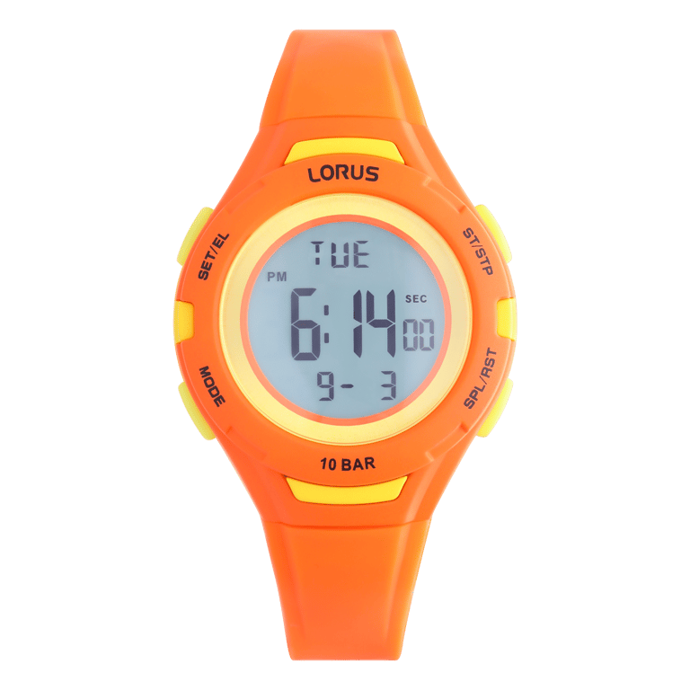 Lorus kids digitaal horloge oranje R2399PX9