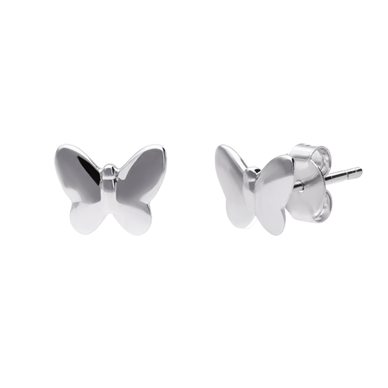 Ohrstecker für Kinder aus 925er Silber, Schmetterling