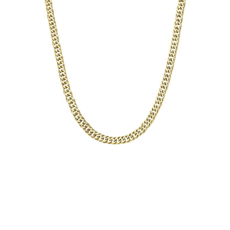 Guess heren stalen goldplated collier MY CHAINS