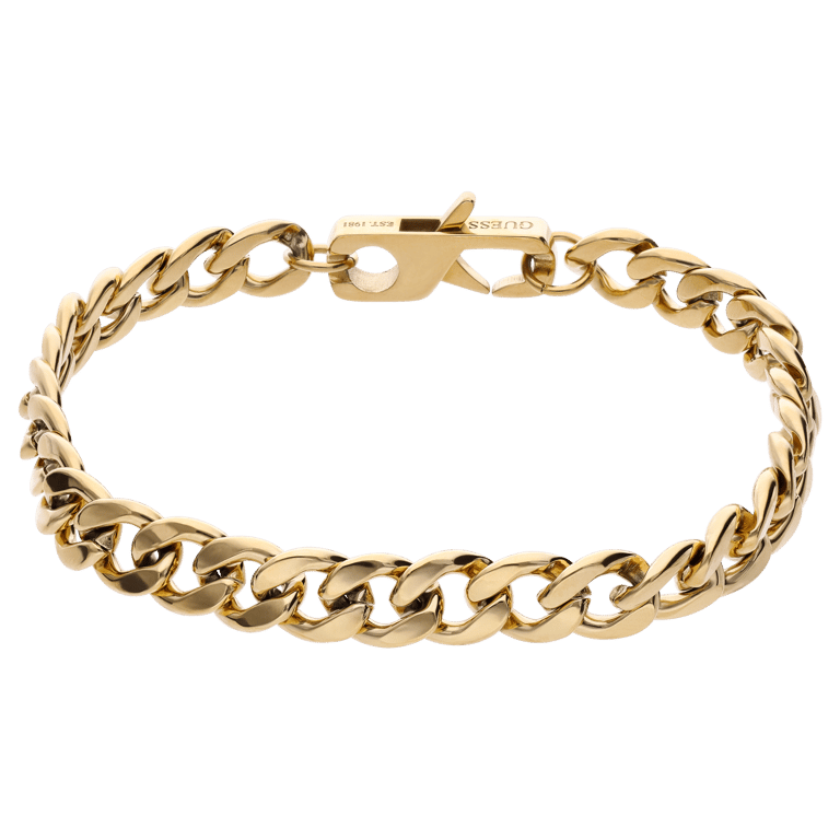 Guess heren stainless steel goldplated armband MY CHAINS