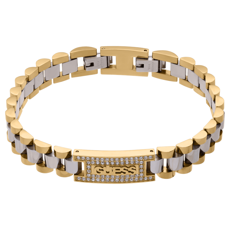 Guess heren stalen armband bicolor EMPIRE