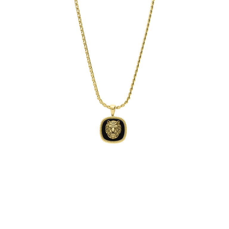 Guess stainless steel goldplated herenketting met hanger voor de LION KING