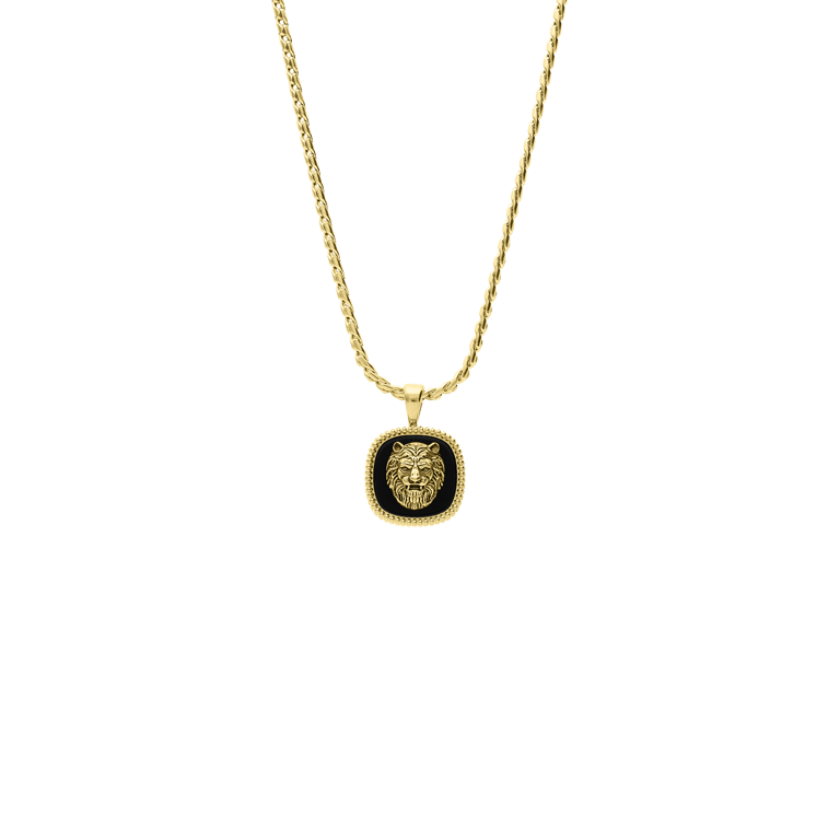 Guess stalen goldplated herenketting met hanger voor de LION KING