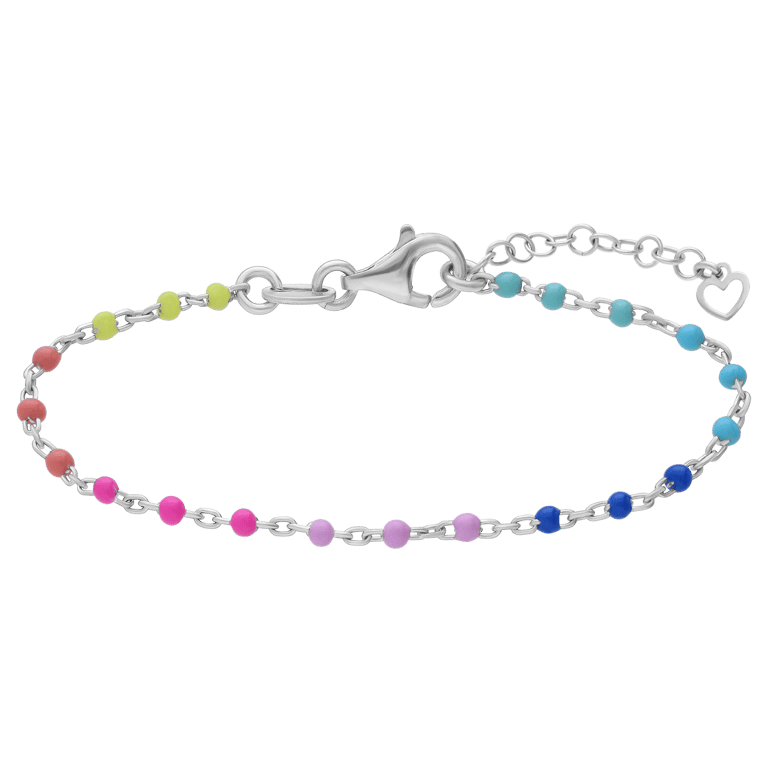 Armband für Kinder aus 925er Silber, Kugel, mehrfarbig
