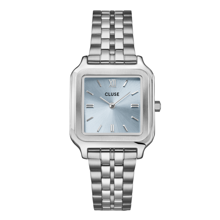 CLUSE – Armbanduhr „Gracieuse“ aus Edelstahl, Silber und Blau