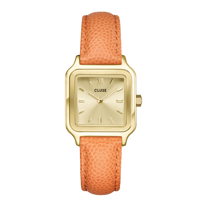 CLUSE - Gracieuse Petite horloge leren band apricot