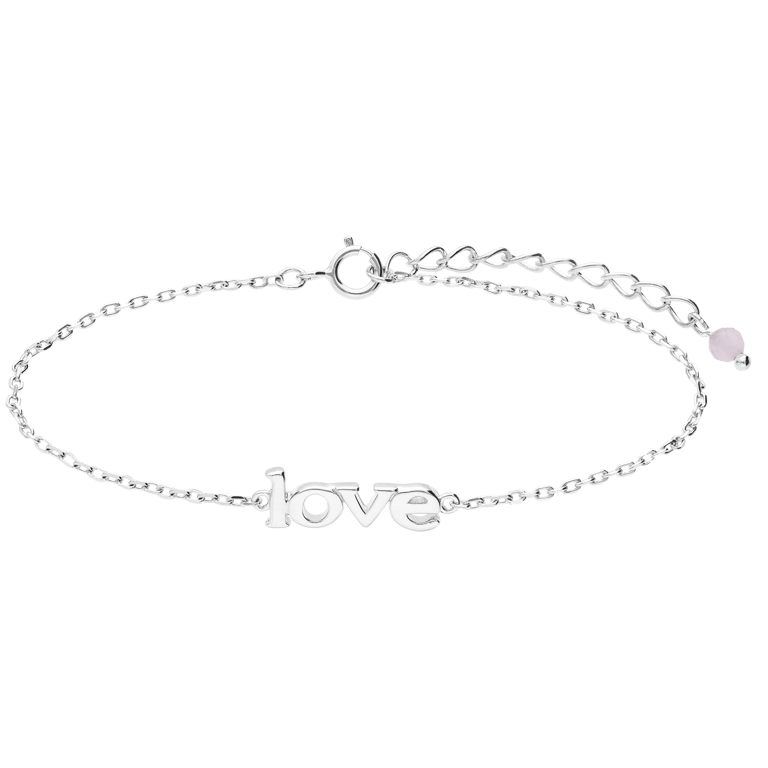 Zilveren armband love