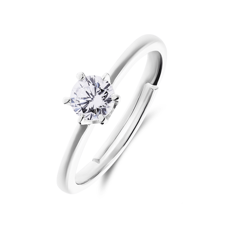 Zilveren ring roze zirkonia