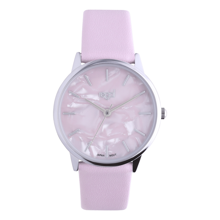 Regal dames horloge pink, parelmoer wijzerplaat