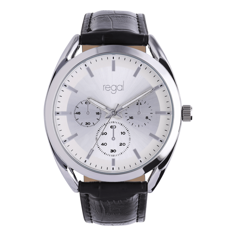 Regal heren horloge met zwarte band