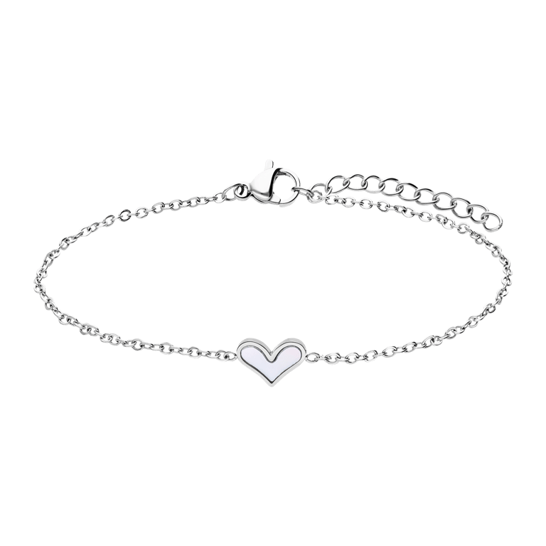 Stainless steel armband met hart