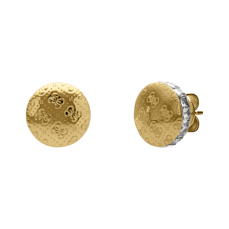 Guess plated oorbellen met zirkonia voor dames