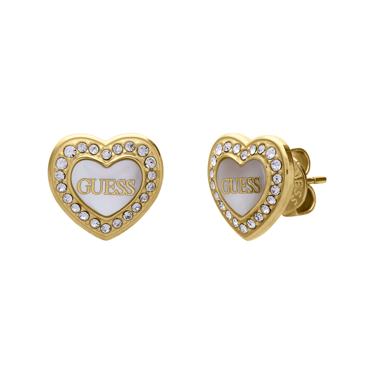 Guess stainless steel goldplated oorknoppen AMAMI
