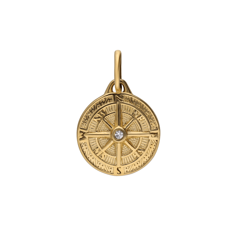 Stainless steel goldplated bedel kompas