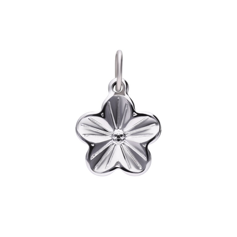 Charm aus Edelstahl, Blume