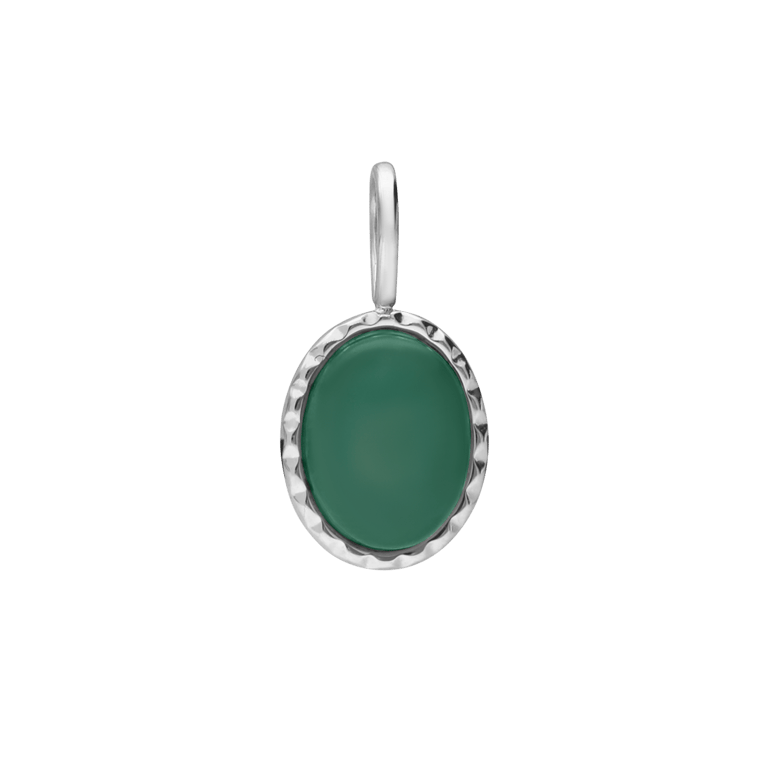 Charm aus Edelstahl, Oval