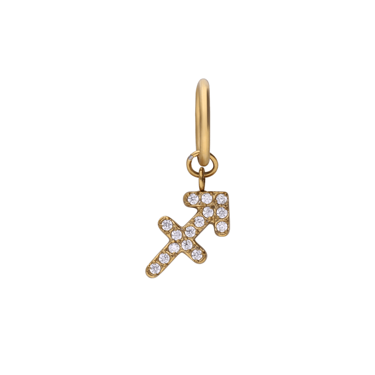 Charm aus Edelstahl, vergoldet, Schütze