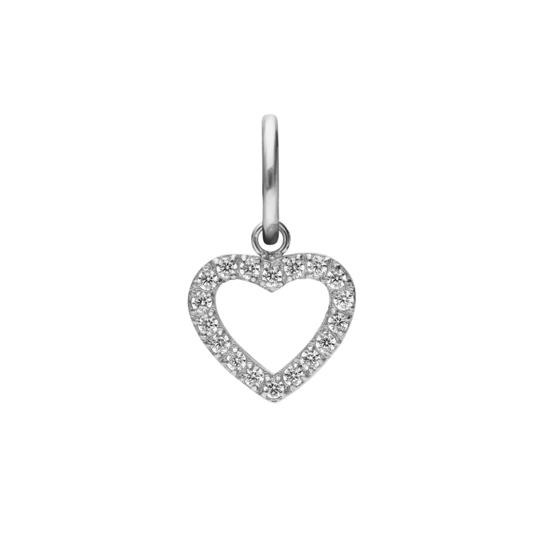 Stainless steel bedel open hart met zirk