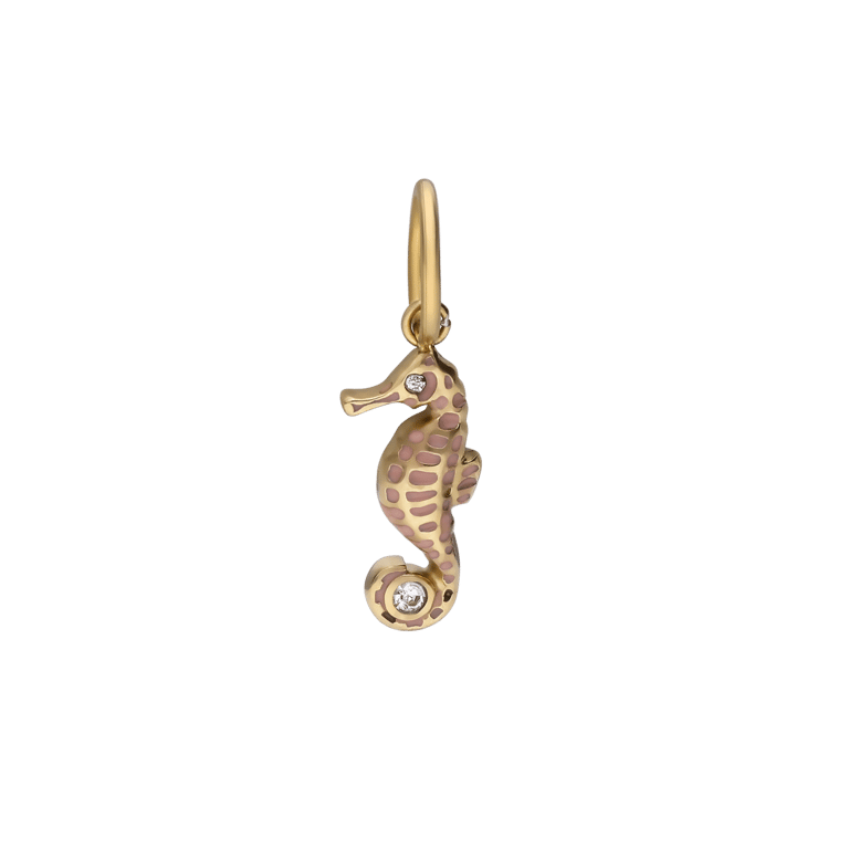 Stalen goldplated hanger met zirkonia voor dames