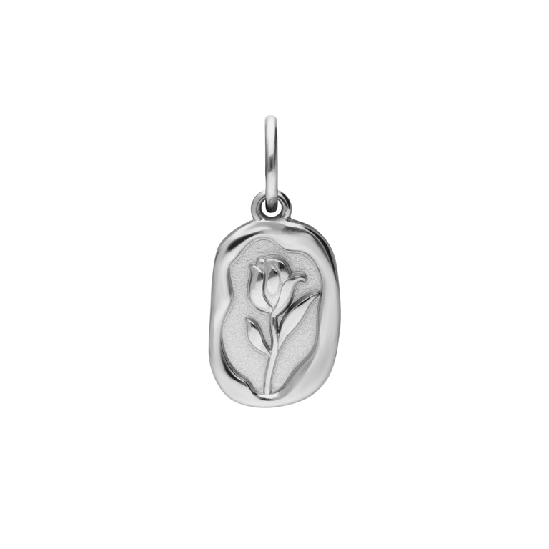Charm aus Edelstahl, Rose