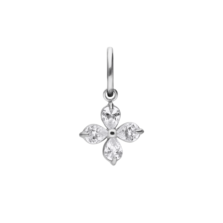Charm aus Edelstahl, Blume