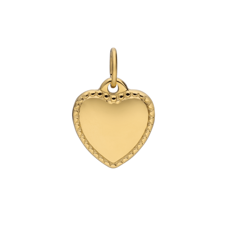 Stalen goldplated bedel hart