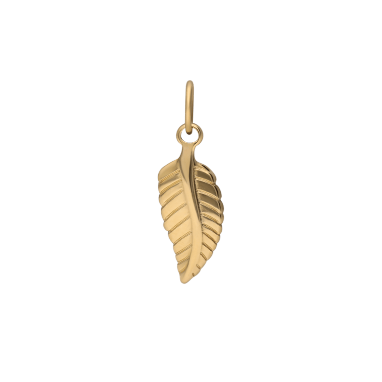 Stalen goldplated hangers blad voor dames