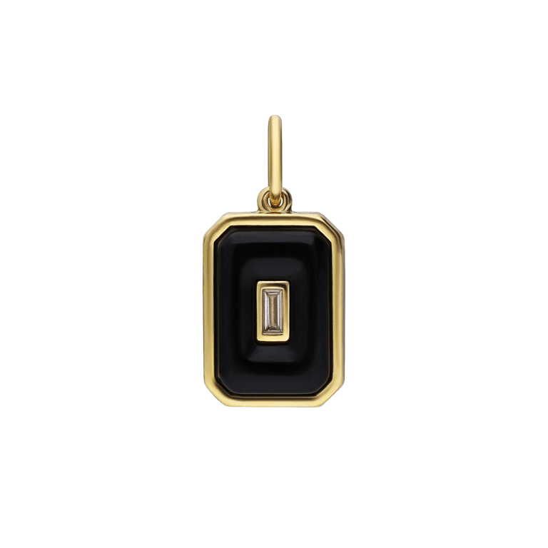 Stalen goldplated hanger met zwart voor dames