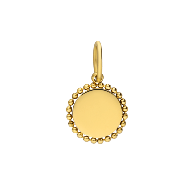 Stalen goldplated graveerplaat hanger voor dames
