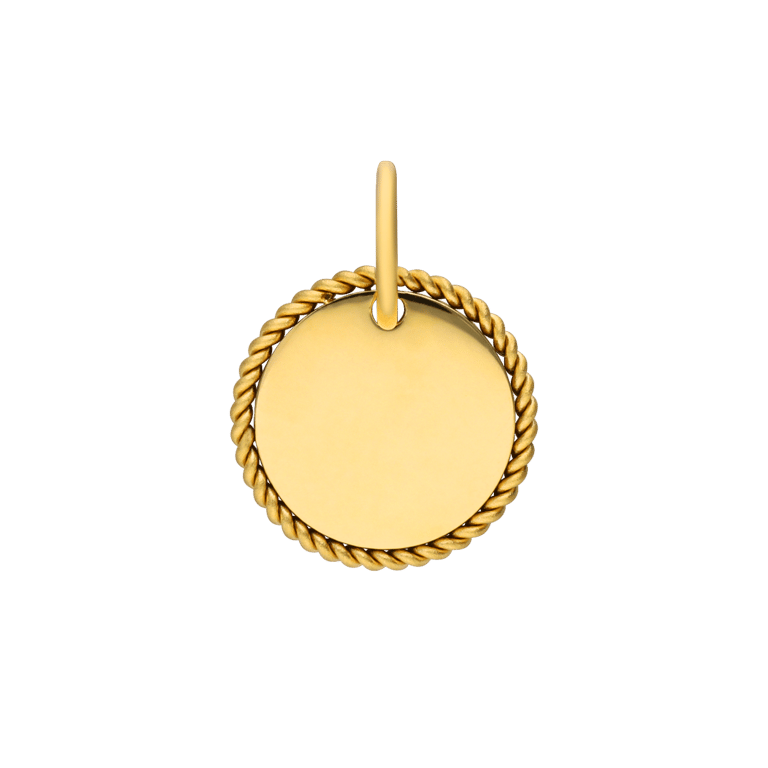 Stalen goldplated graveerplaat voor dames