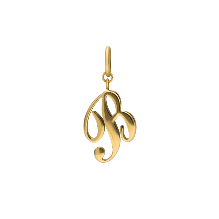 Stainless steel goldplated letterhanger voor dames