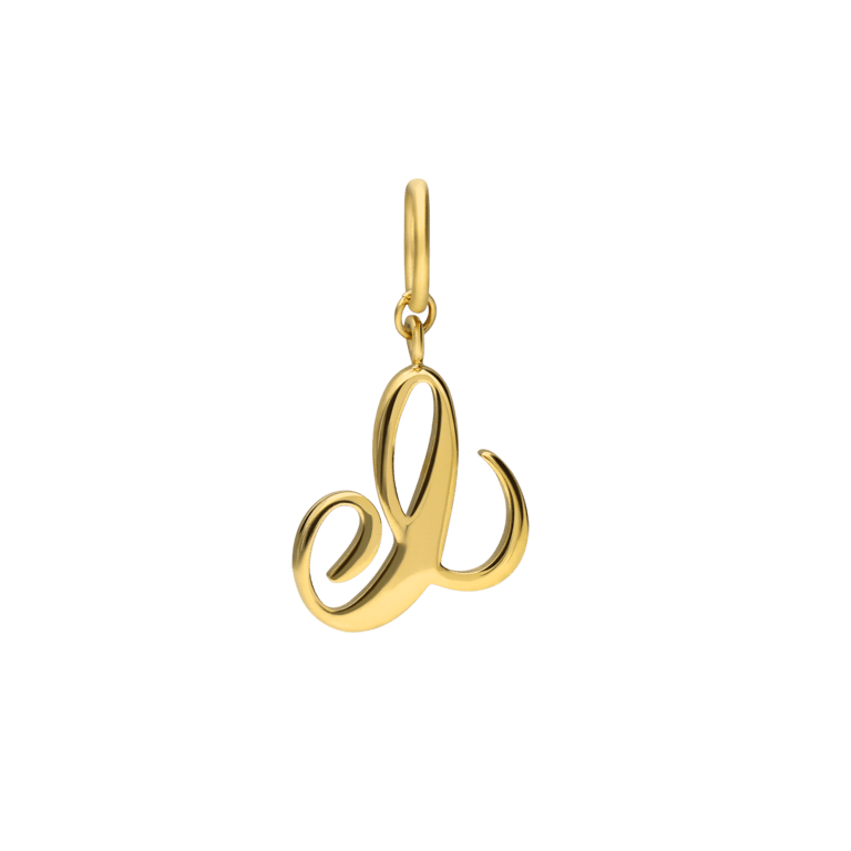 Stalen goldplated letterhanger voor dames
