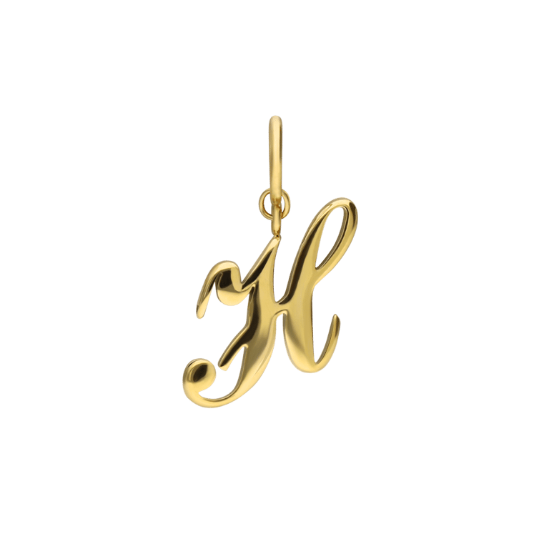 Stainless steel goldplated letterhanger voor dames