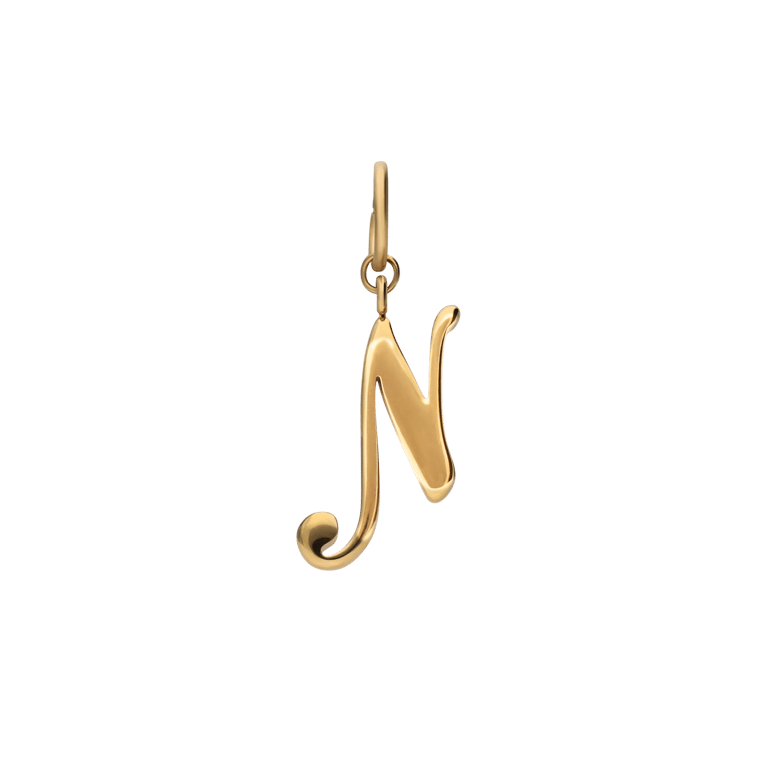 Stalen goldplated letterhanger voor dames