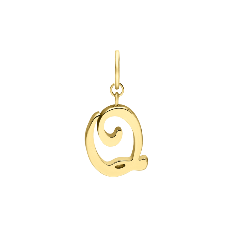 Stalen goldplated letterhanger voor dames