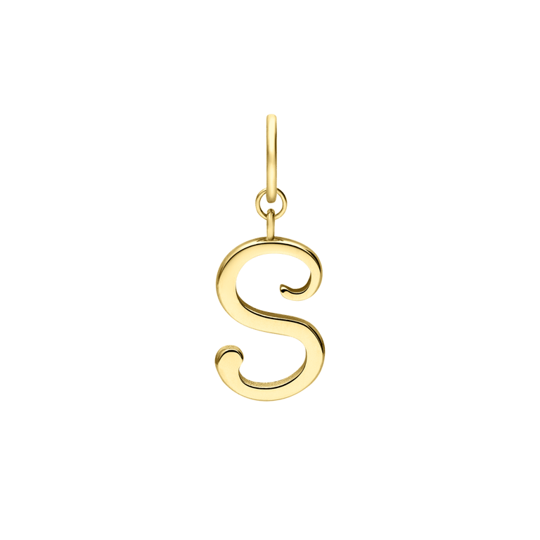 Stainless steel goldplated letterhanger voor dames
