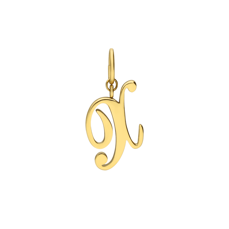 Stalen goldplated letterhanger voor dames