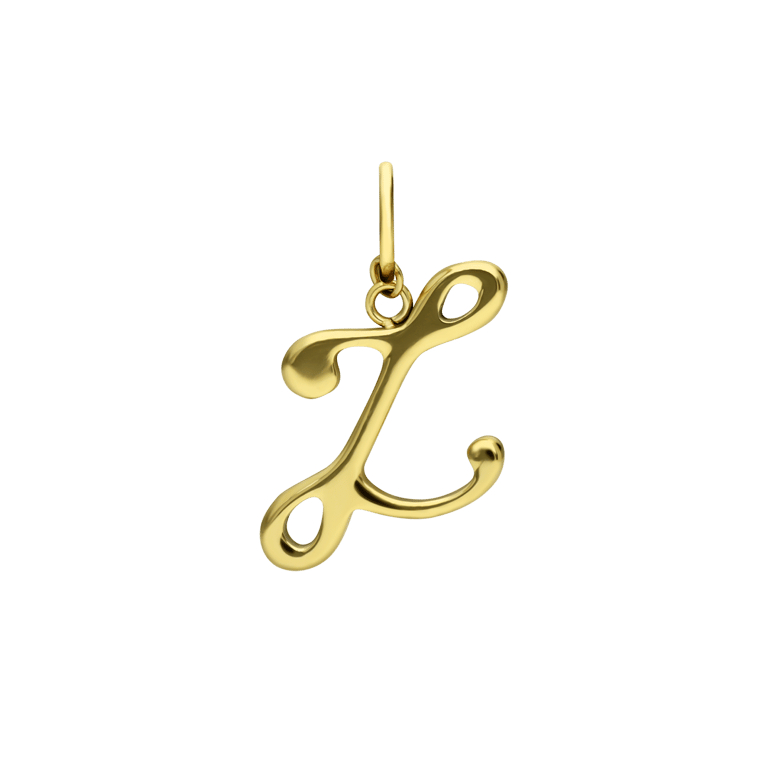 Stainless steel goldplated letterhanger voor dames