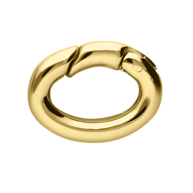 Stainless steel goldplated bedel sluiting ovaal