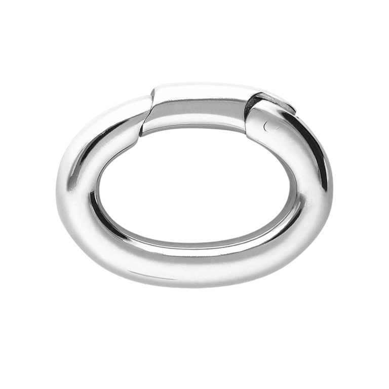 Charm aus Edelstahl, runder Verschluss