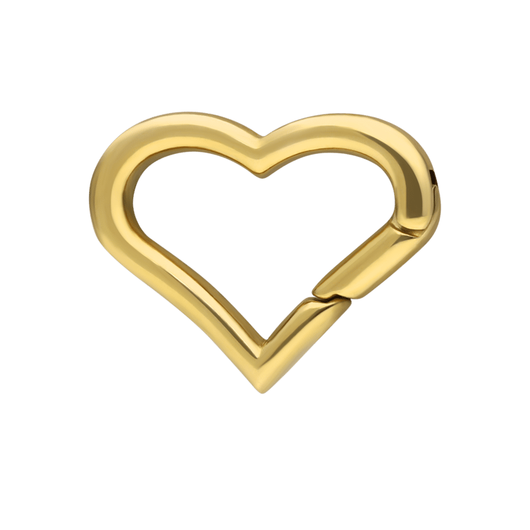 Stainless steel goldplated hanger hart voor dames