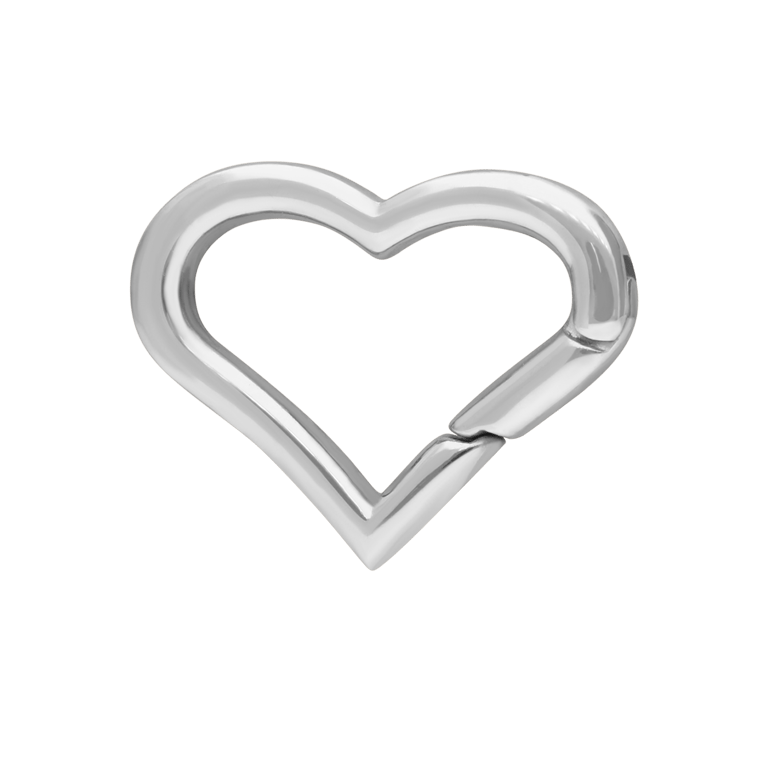 Charm aus Edelstahl, Verschluss, Herz