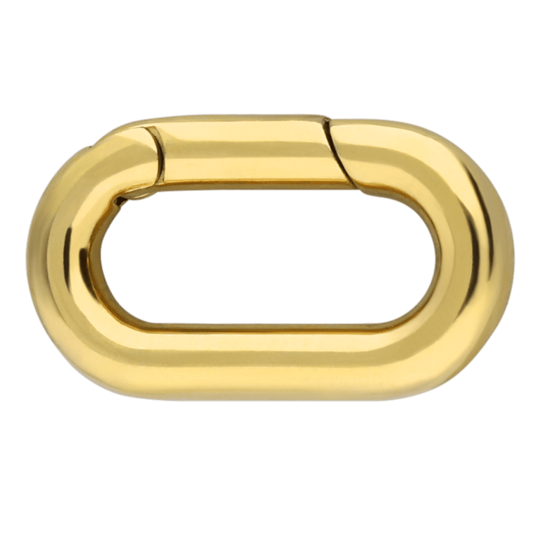 Stainless steel goldplated bedel sluiting ovaal