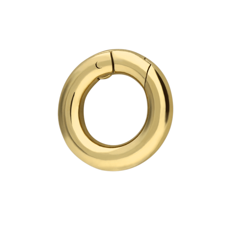 Stainless steel goldplated bedel sluiting rond 12mm