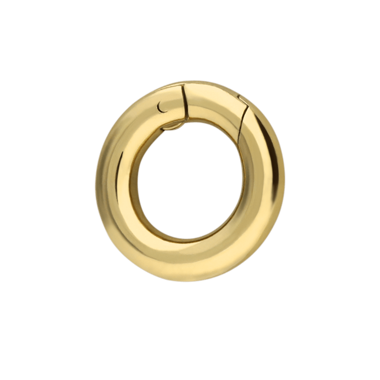 Stalen goldplated bedel sluiting 12mm voor dames